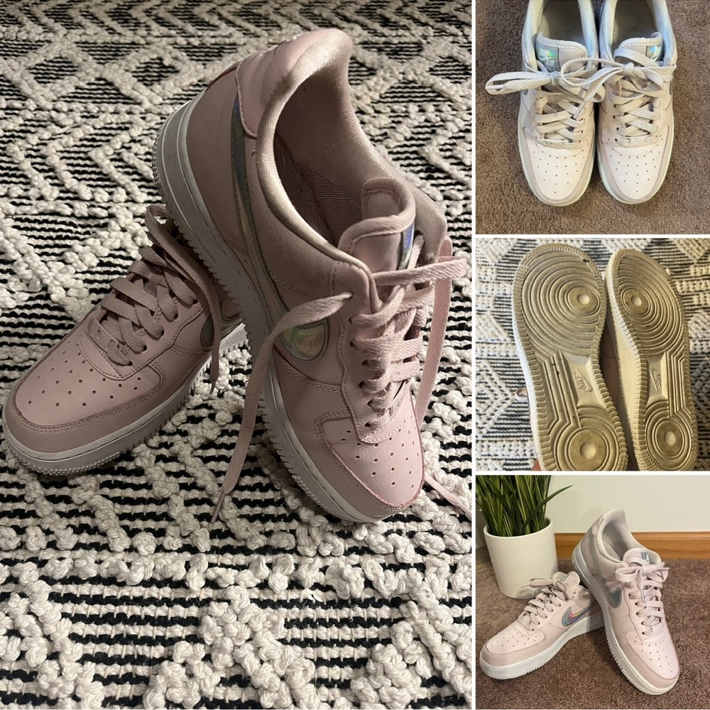 Nike Women's Pink and White Sneakers